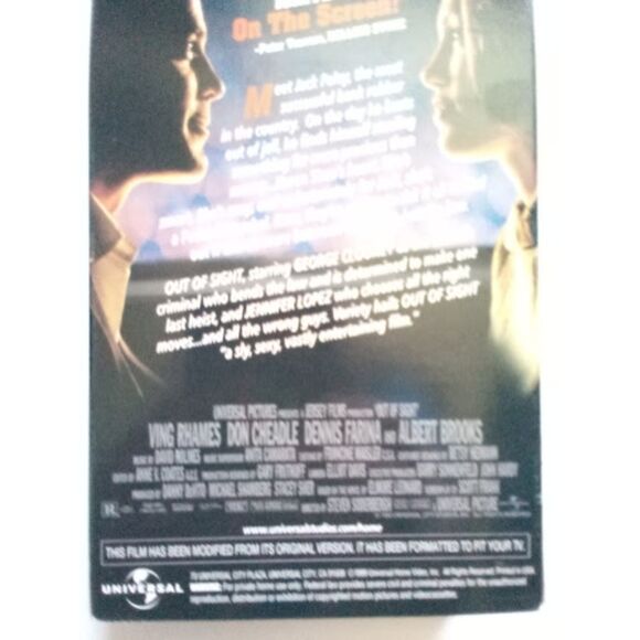 Out of Sight 1999 VHS George Clooney Jennifer Lopez American Crime Comedy - Picture 2 of 3